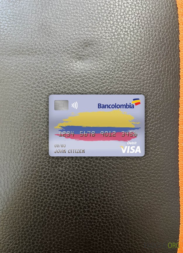 Colombie bancolombia banque visa carte de débit photolook ,
